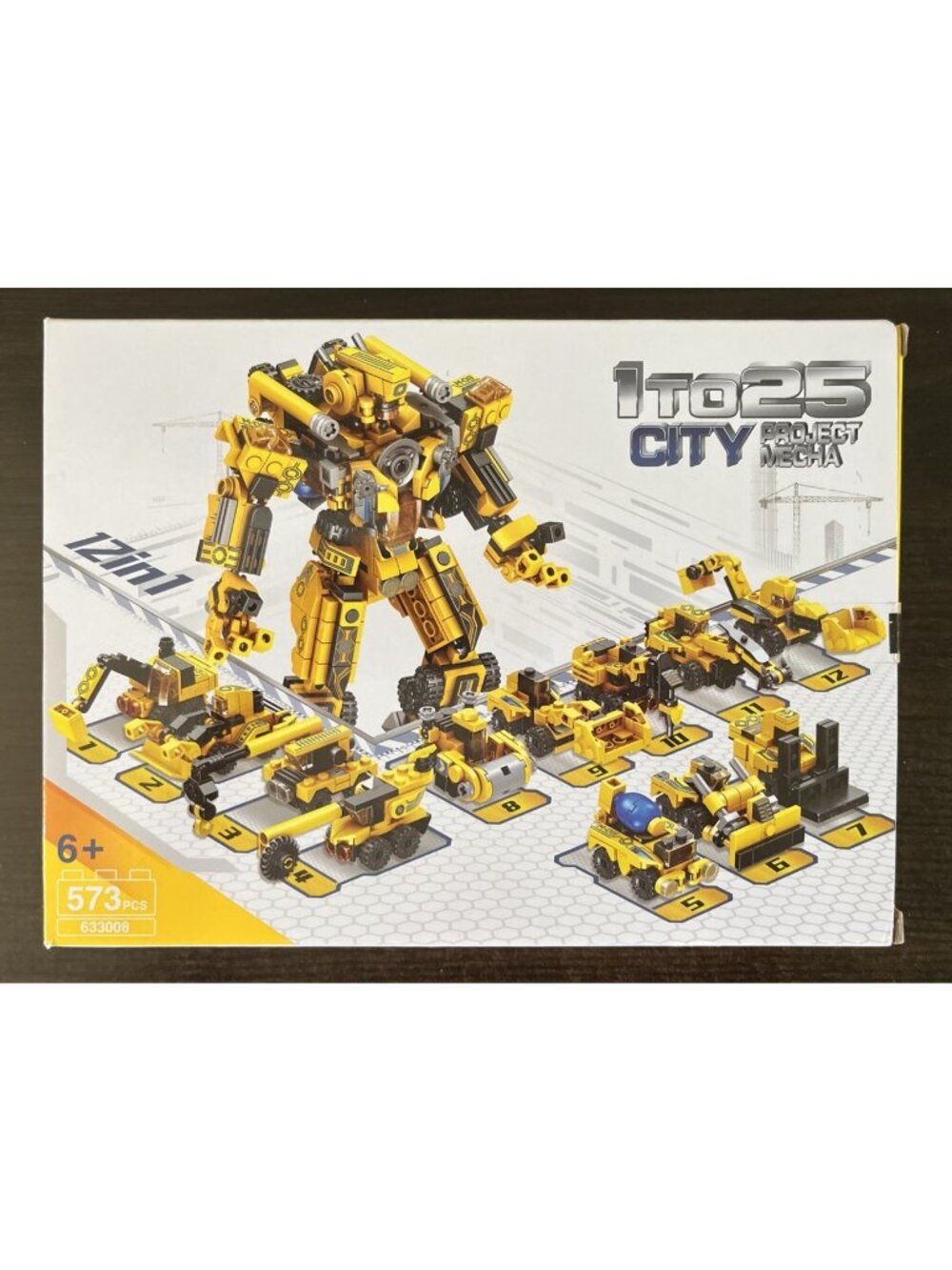 CITY Project Mecha 573 Pieces 12-In-1 STEM Building Brick Toy Robot Vehicles